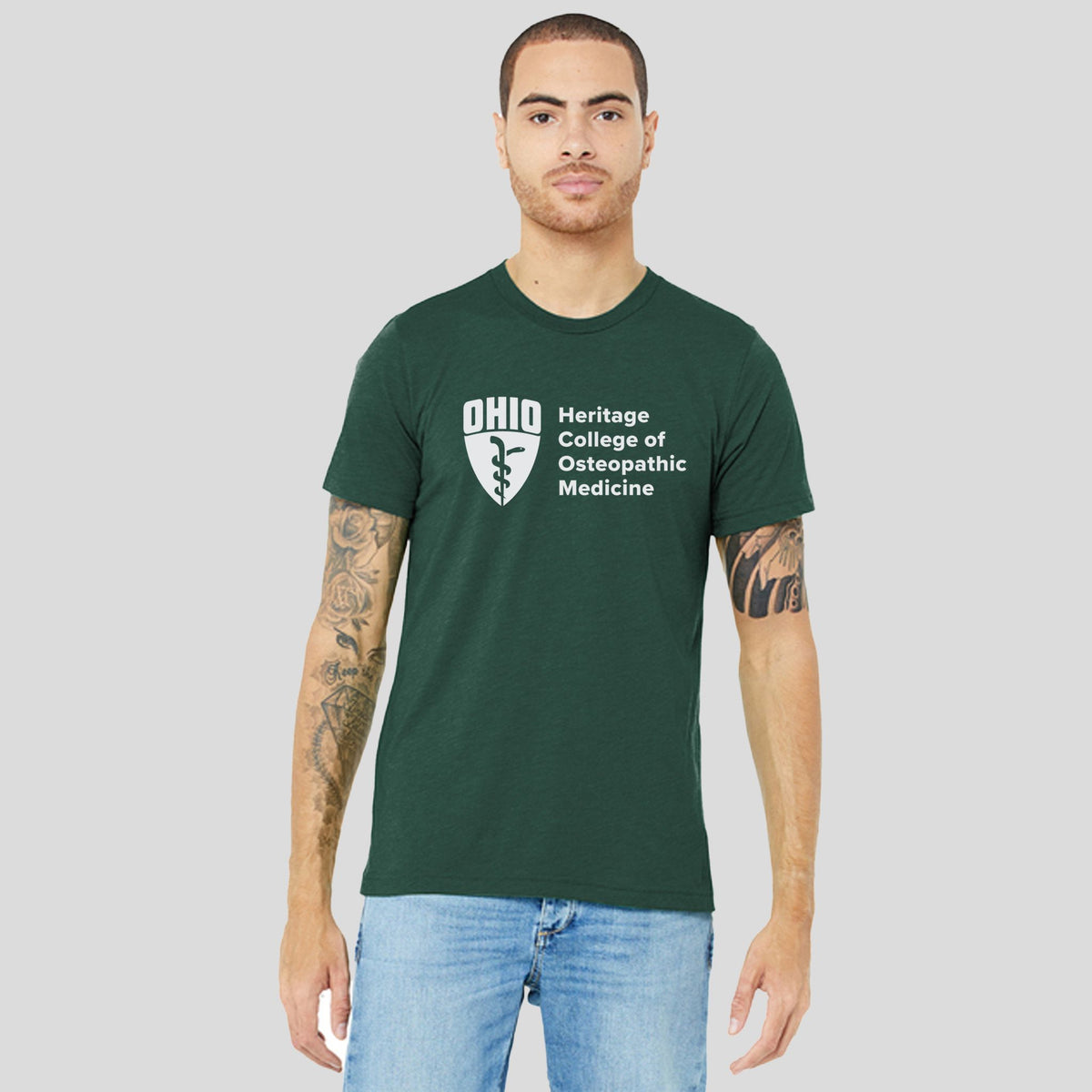 OU Unisex Triblend Short Sleeve Tee - School Logo | Solid Forest