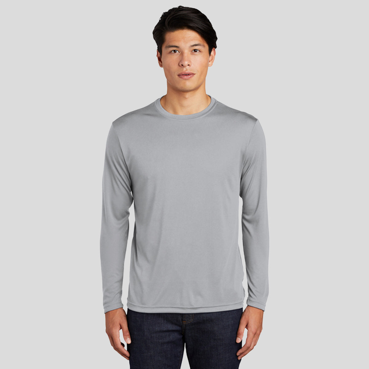 Tall Long Sleeve PosiCharge® Competitor™ Tee | Silver