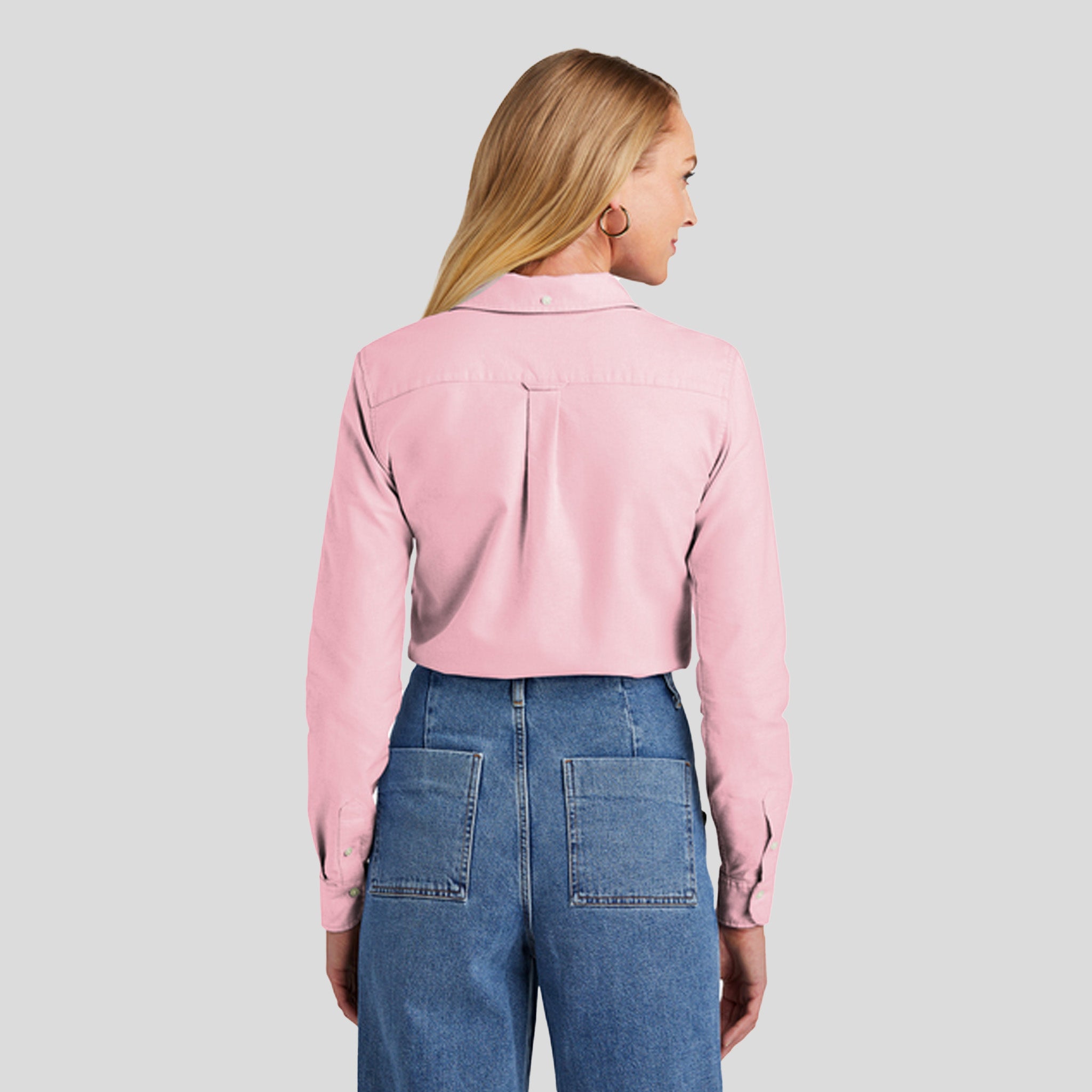 Women’s Casual Oxford Cloth Shirt | Soft Pink
