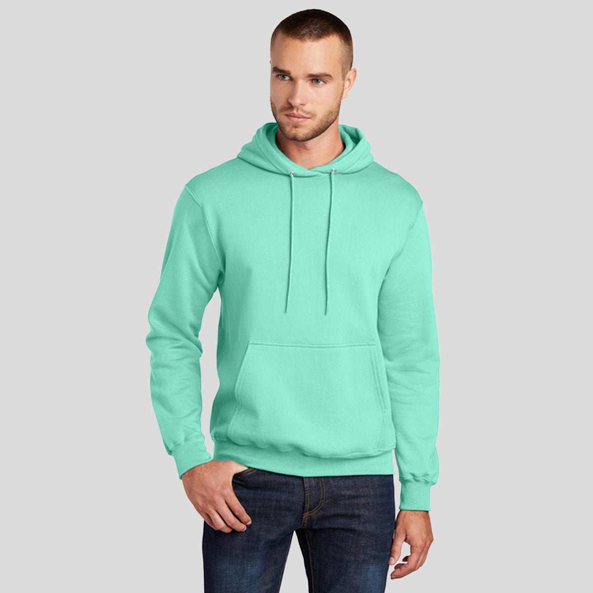 Core Fleece Pullover Hooded Sweatshirt | True Celadon