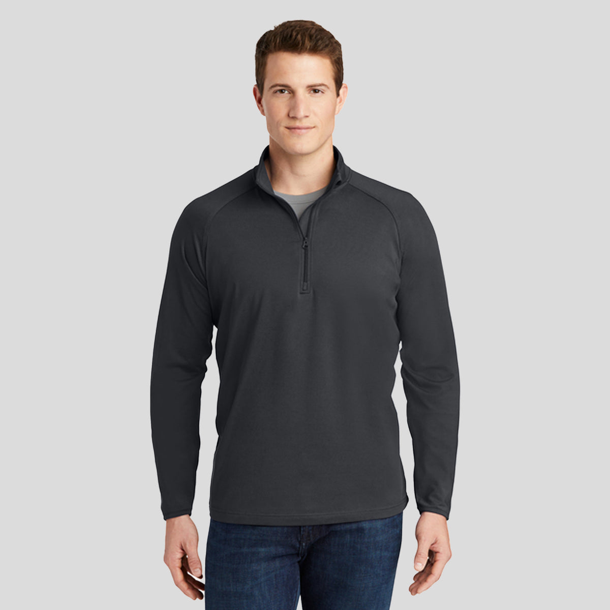 Sport-Wick® Stretch 1/4-Zip Pullover | Charcoal Grey