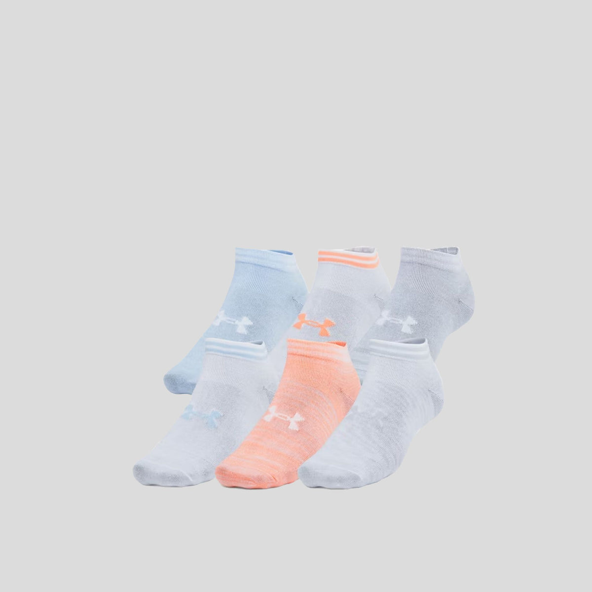 Unisex UA Essential 6-Pack Low Cut Socks | Flare Orange/White